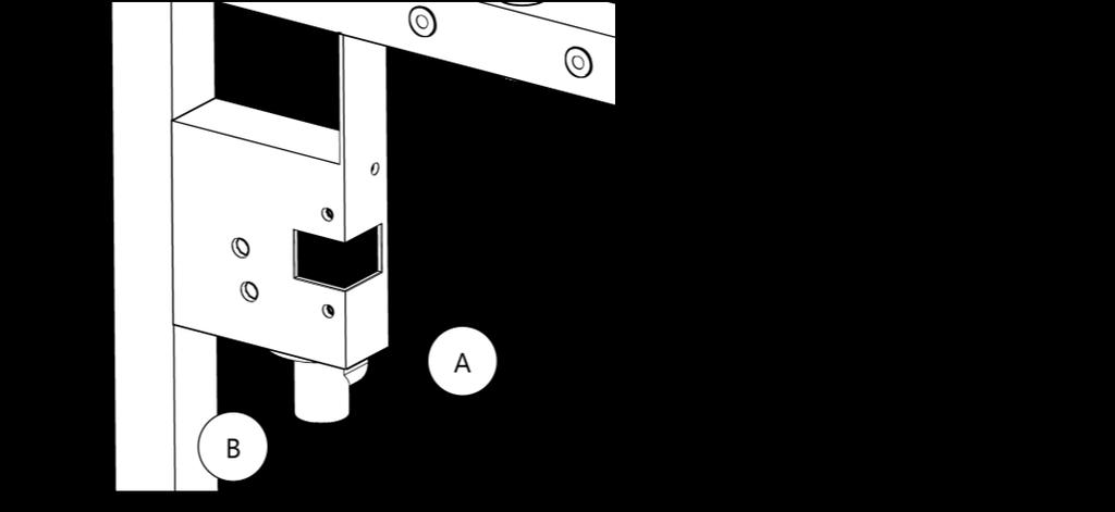 7.) Anslut vattenförsörjningen Anslut vattenförsörjningen till anslutning (A) (1/2"BSP). (Vattenanslutning till toaletten (B), för anslutning när toaletten installeras). 8.