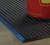 Ergonomiska mattor Ergo Bubble Nitril Tillverkat av nitrilgummi som klarar tuffa industrimiljöer där svetsglöd, skärvätskor och droppande metall kan förekomma.