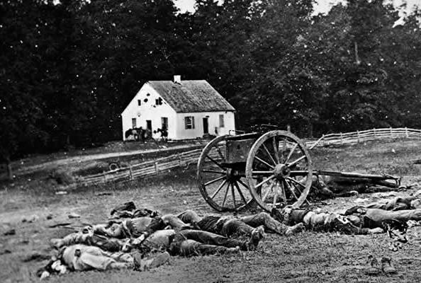 Slaget vid Antietam har gått till historien som den blodigaste dagen i nordamerikansk historia. Vid Dunker Church stod några av de blodigaste striderna.