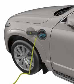 KONTROLLERA LADDSTATUS Via kontrollenheten: Bilsymbolen lyser med grönt fast sken och indikatorn för laddström är släckt: Standby. Laddningen har ännu inte aktiverats av elektroniken i bilen.