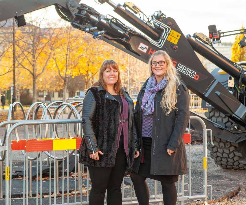 Marie Lundqvist och Linnea Lång, kommunikatörer på Trafikverket och Sundsvalls kommun, samordnar informationen om alla byggprojekt i Sundsvall. berättar Linnea Lång.