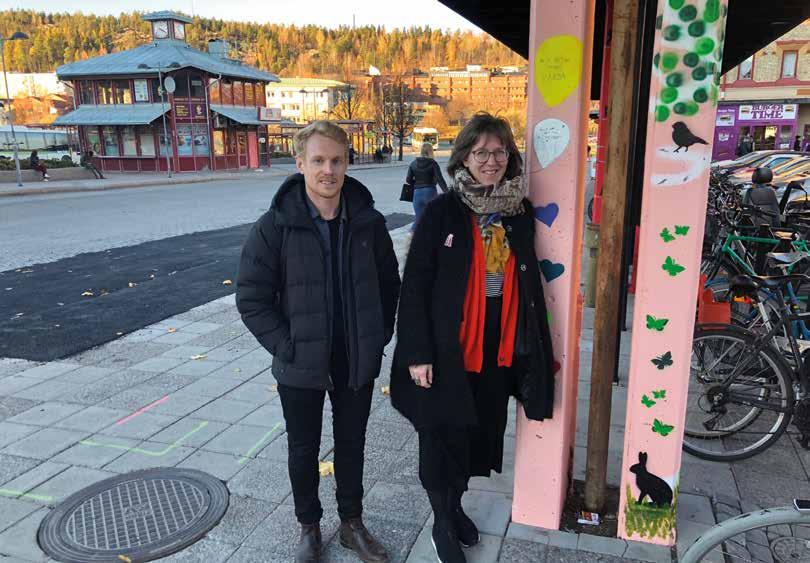 n n n Navet Johan Nordström, stadsbyggnadskontoret, och Anna Molin, Sundsvalls museum, arbetar tillsammans för att låta konsten prägla Navet.