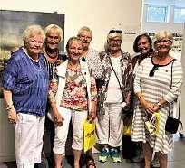 Elisabeth Eriksson, Ursula Indorf-Sjöholm, Ingelög Wyndhamn, Lena Blom, Kerstin Jonson, Lena Wats och värdinnan Britt Hallgren.