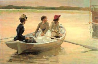 Albert Edelfelt: Flickorna i båten, 1881, olja. knappast heller någon roll vilket modersmål den konstnär har som skapat det verk man blir intresserad av.