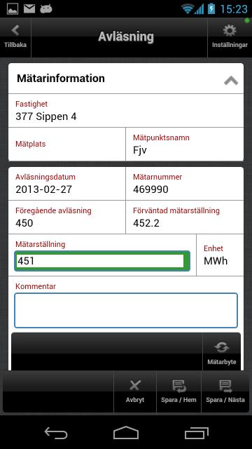 Vid negativ avvikelse färgas fältet rött.