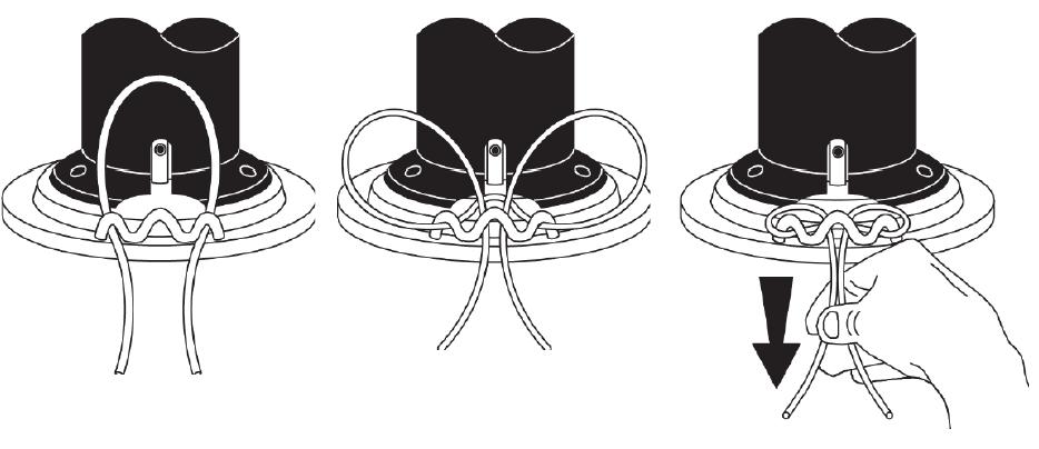 Adjusting the height The trimmer height can be adjusted to be between 35 mm and 65 mm. Normal trimmer height is approx. 50 mm. Loosen the two screws with an Allen key.