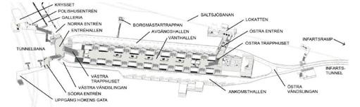 Slussen. Bussterminalen Infarten till bussterminalen kommer ske från Stadsgårdsleden, en bit väster om Lokattens trappor.