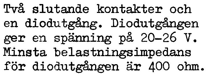 Tillåten variatin i hjälpspänning -20 ch + 10 % Prvspänning 2,5 kv, 50 Hz, 1 min Stä t