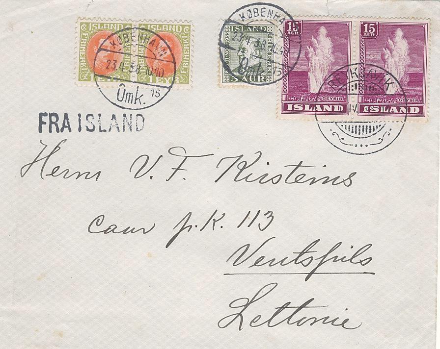 Exotic Destinations IX - Letter L by Brian Flack The first Latvian cover I am showing gives me an opportunity to ask for an opinion from members.