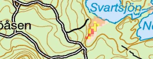 Övre Svartsjön (Hultfreds kommun, Kalmar län) Figur 51 visar en FI-yta som bedömts som "verifierad förändring" där främsta orsaken är ett tillflöde från en