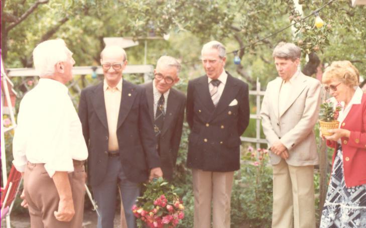 På bilden syns Axel Flink, Herman Boström, Henry Arvidsson, Albert Andersson och Gustav Jansson.