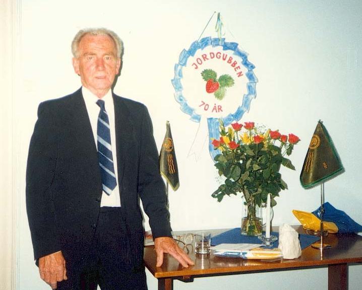 Hans Boström, vid föreningens 70-årsjubileum på Stadshotellet.