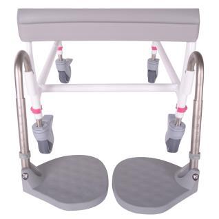 M2 Tillbehör Justerbara benstöd Gas-tip / El-tip De höj- och sänkbara benstöden kan med ett handtag tryckas åt sidan eller framför stolen. Fotplattan kan också fällas upp för att ge mer utrymme.