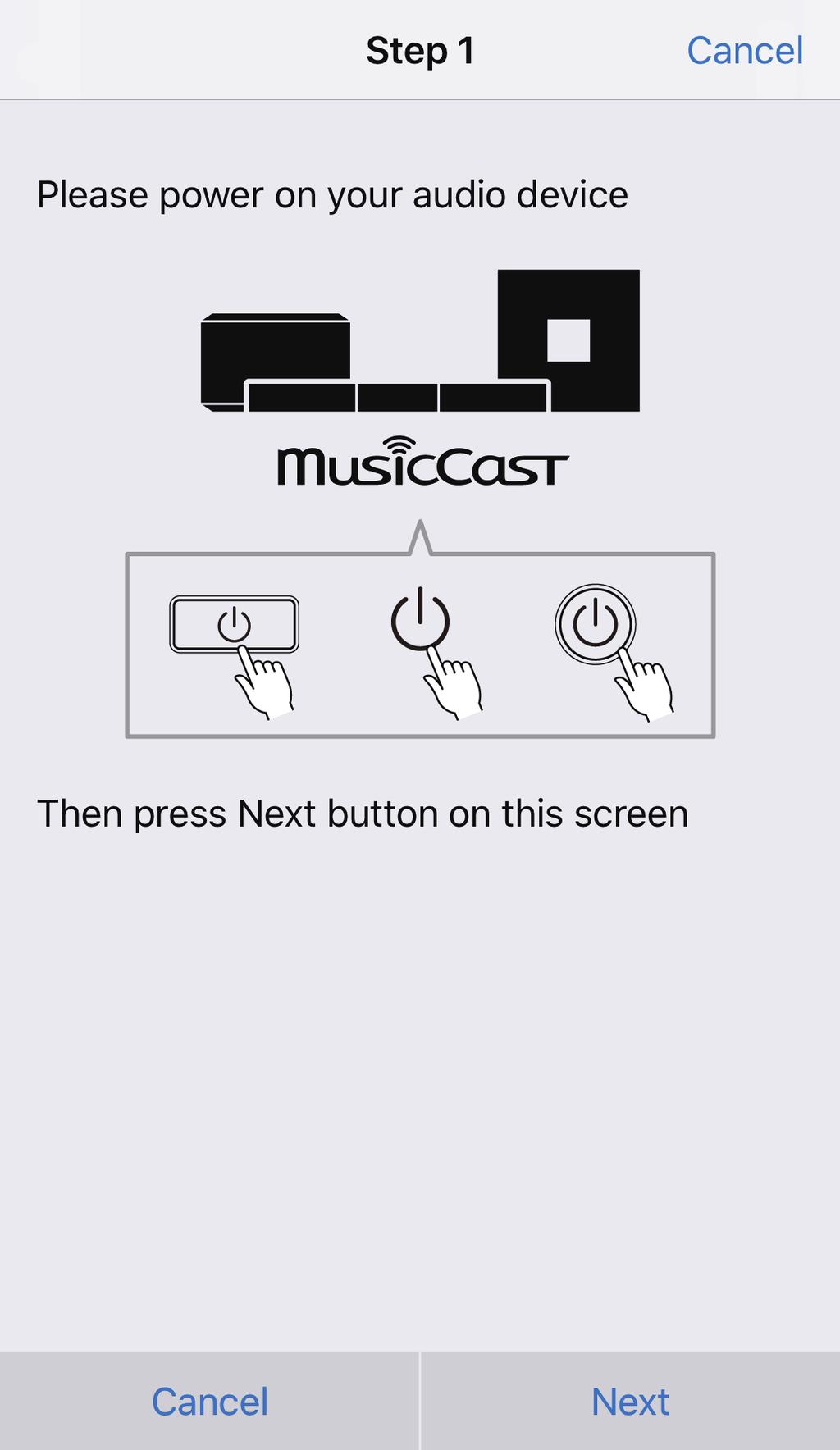 Detta avsnitt använder skärmbilder från MusicCast CONTROLLER-appen som visas på engelska på en iphone som exempel.