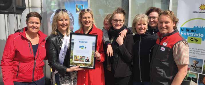FAIRTRADE CITY, REGION OCH OFFENTLIG UPPHANDLING Karlstad får utmärkelsen Årets Fairtrade City 2016.
