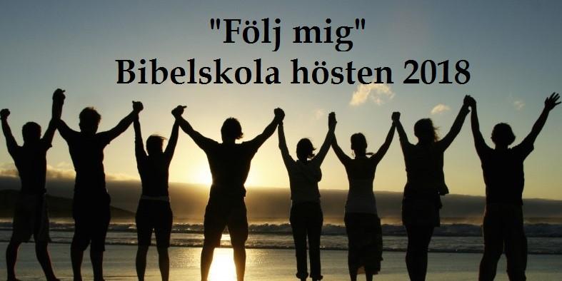 Följ mig Bibelskola hösten 18 Vill du lära dig mer om bibeln och vad det innebär att vara en kristen 2018? Då är du välkommen till höstens bibelskola.