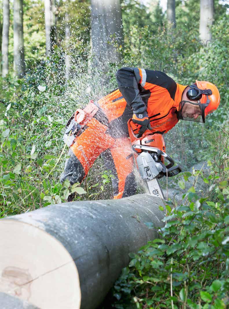 Arbete med motorsåg