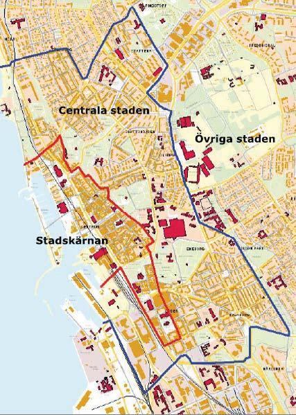 Trivector ZONINDELNING: HELSINGBORG I stadskärnan är tillgången till kollektivtrafik den i särklass bästa. Här finns också ett effektivt p-anvisningssystem.