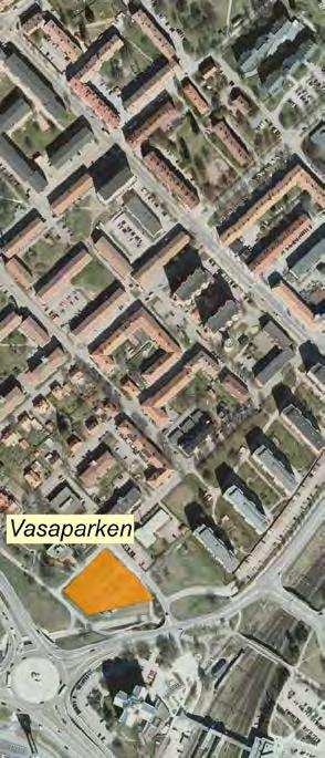 Sida 4 (8) Vasaparken, väster om Dagnyhusen Läget är mycket centralt mellan handelsområdena och centrum i anslutning till Resecentrum.