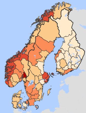 3.4 Kompetensförsörjning och arbetsmarknad Jönköpings län har 2018 en hög andel sysselsatta i relation till övriga riket. Främst handlar det om sysselsättning inom tillverkningsindustrin.