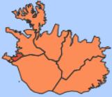 Notera att Islands samtliga regioner nu bedöms ha en