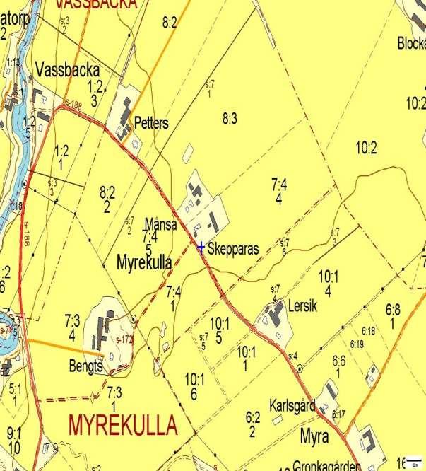 Träd alléer, vägträd Driftområde Göteborg- Kungsbacka Alléer och vägträd med annan huvudman 933, Myrekulla, MYREKULLA Vägträd ID på karta 18 Vägnummer N 933 Namn Myrekulla, MYREKULLA Gammalt namn och