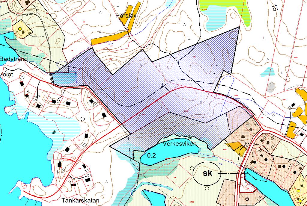 S i d a 16 Bild 13. Utdrag av stranddelgeneralplanen för fastlandsstränderna.