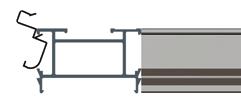 Placera klämman i mitthålet på Click Alu Support Rail. 23.