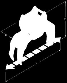 bredd B mm 430 430 430 430 Höjd, vid max gripvidd C mm 1125 1145 1090 1435 Höjd, vid spets - spets C mm 1335 1390 1405 1660 Min.