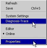 Då måste CPX terminalen vara ansluten online till datorn: Modulernas diagnosmeddelanden visas direkt i maskinvarukonfiguratorn med
