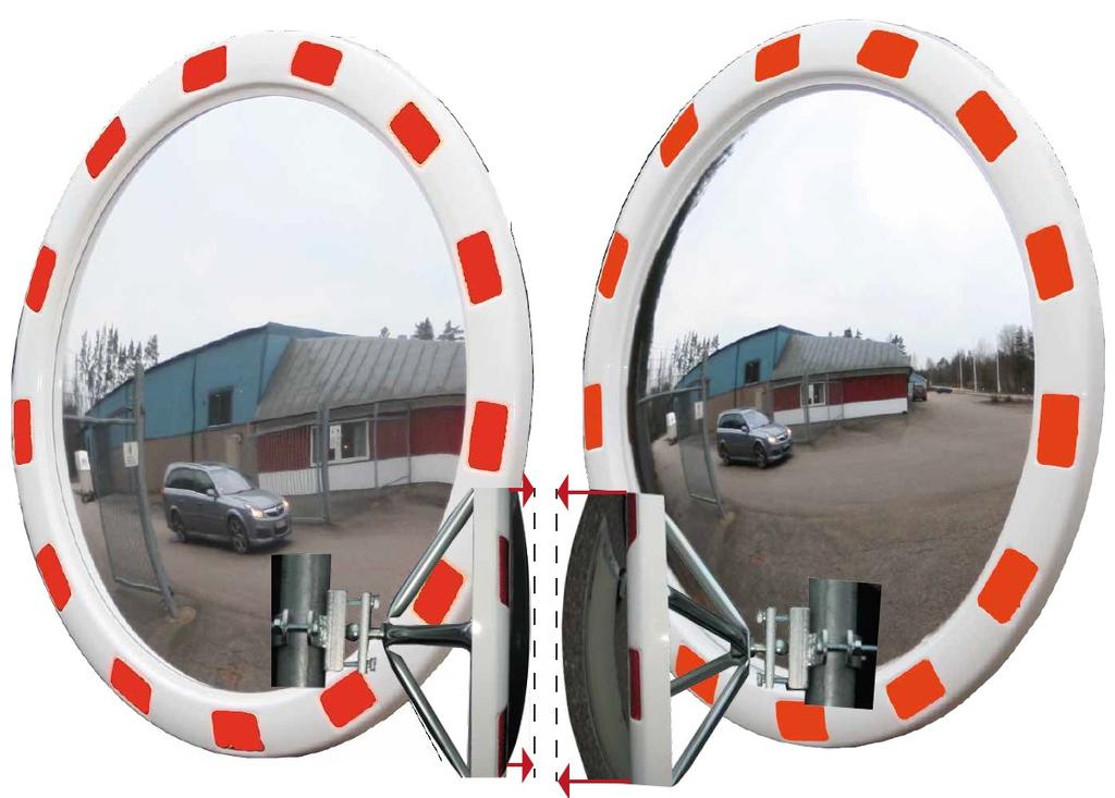TRAFIK speglar modell T-98 Trafikspeglar tillverkade i moderna plastmaterial har längre livslängd och är betydligt hållbarare än andra material.