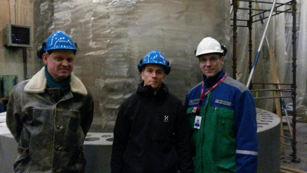 Bild 2 Våra värdar under besöket: Fr.v. Heikki Haapaniemi, Jonne Kanerva.