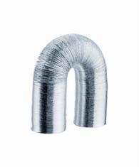 ALUFLEX slang för luftkonditionering i aluminium/polyester/aluminium, med stålspiral, -20 C +80 C, utdragbar.