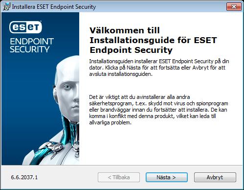 3.2 Installation När du har startat installationsprogrammet tar installationsguiden dig igenom installationen. VIKTIGT!