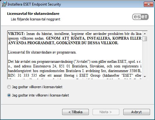 Det rekommenderas att du avinstallerar alla andra antivirusprogram på datorn.