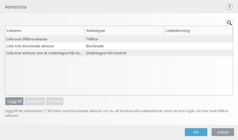 av krypterad kommunikation går du till SSL/TLS i Avancerade inställningar, klickar på Webb och e-post > SSL/TLS och väljer Aktivera filtrering av SSL-protokoll. 3.