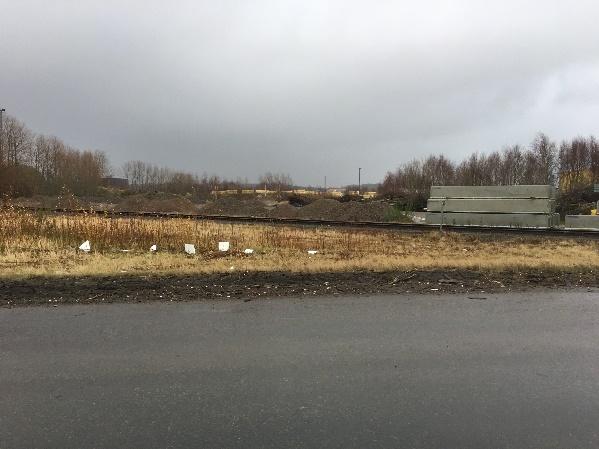 Gränsen i norr har tillsvidare dragits i höjd med tidigare industrispår och värmeverket. Marknivån ligger generellt på ca +2 m och nivåvariationerna är små.