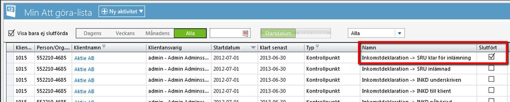 Om du inte hittar den här kontrollpunkten för att klarmarkera så får du kolla med den som är administratör hos er.