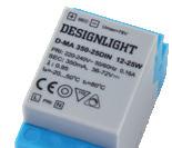 Dimmern installeras på primärsidan av dessa don. D-MA522D E-nr: 79 805 28 Dimbara Dimbart avsett för 500mA LED-armaturer och ljuskällor. Används huvudsakligen till våra kraftfulla 500mA armaturer.