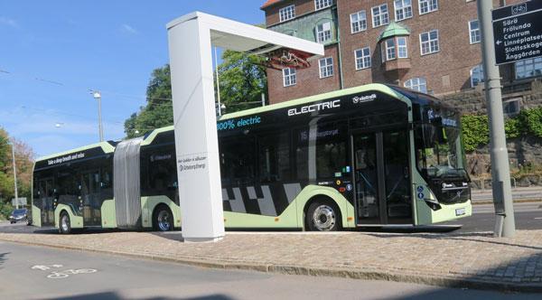 Lindskog Göteborgs första elektriska ledbuss