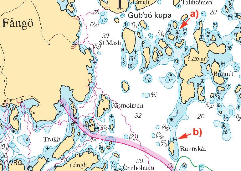 Nr 314 6 Mellersta Östersjön / Central Baltic * 6541 Sjökort/Chart: 622 Sverige. Mellersta Östersjön. O om Fångö. Laxvarp. Runnskär. Bränningar.