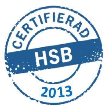 HSB har tilldelat bostadsrättsföreningen HSB Brf Blekingsborg i Malmö CERTIFIKAT för att den uppfyller HSB:s krav för
