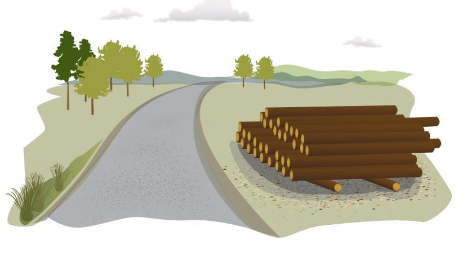 9. Från marknivå och upp till ca 1,5 meter ska vältan vara jämn mot vägen. Den nedre jämna delen av vältan fungerar då som ett vägräcke och minskar risken för skador.