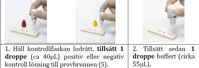 sida 4 (6) Kvalitetskontroll Kitkontroll Positiv och negativ kontroll analyseras när ny reagensförpackning öppnas och därefter minst en gång per månad tills kitet är förbrukat.