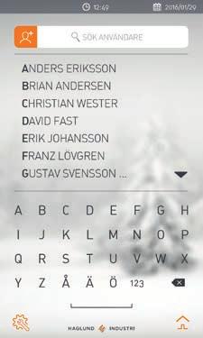 Information för varje nedkyld maträtt kan sparas på ett usb-minne (pdf).
