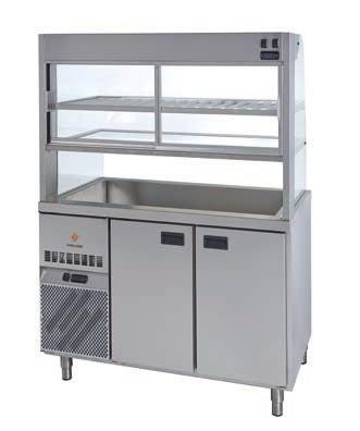 KYLBÄNK & KYLMONTER MONTRAR / DISKAR 50% LUFTFUKTIGHET +22 C KYLBRUNN MED MODELL ANTAL DÖRRAR MÅTT (mm) MMKB-08A 1 ST 800x650x900/1700 MMKB-12A 2 ST 1200x650x900/1700 MMKB-16A 2 ST 1600x650x900/1700