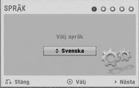 5 Använd v / V för att välja ett alternativ för Clock Set och tryck därefter på ENTER.