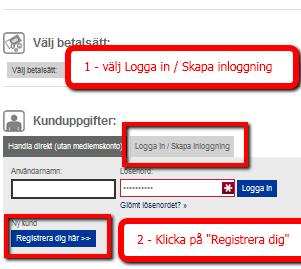 2) Logga in eller registrera kundlogin Genom att skapa ett kundlogin på Resmed Webshop slipper du att fylla i dina kunduppgifter varje gång du handlar.