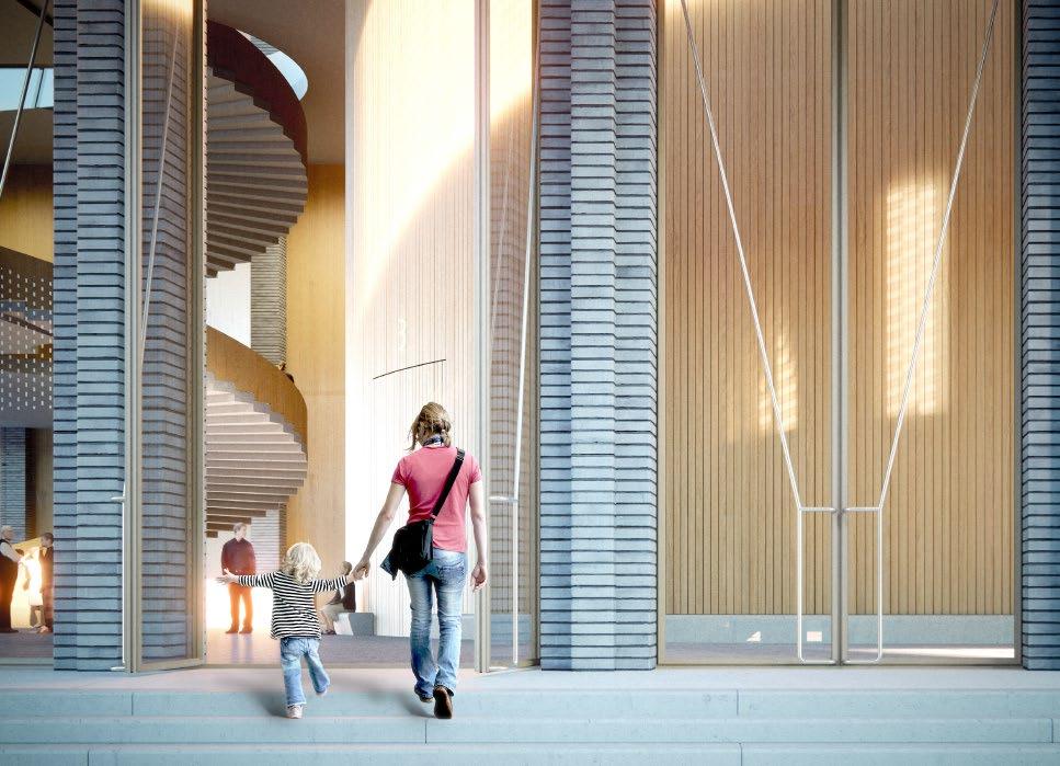0 Plan :00 KONSTHLL TETER HOTELL GÄSTSEN ILIOTEK Vy från Perseustorget mot konsertsal. MN. Konsthall. Scenvind. Restaurang. ar. Scenvind. Sluss/återlämningsmaskin. Talboksservice. Pedagogisk Yta.