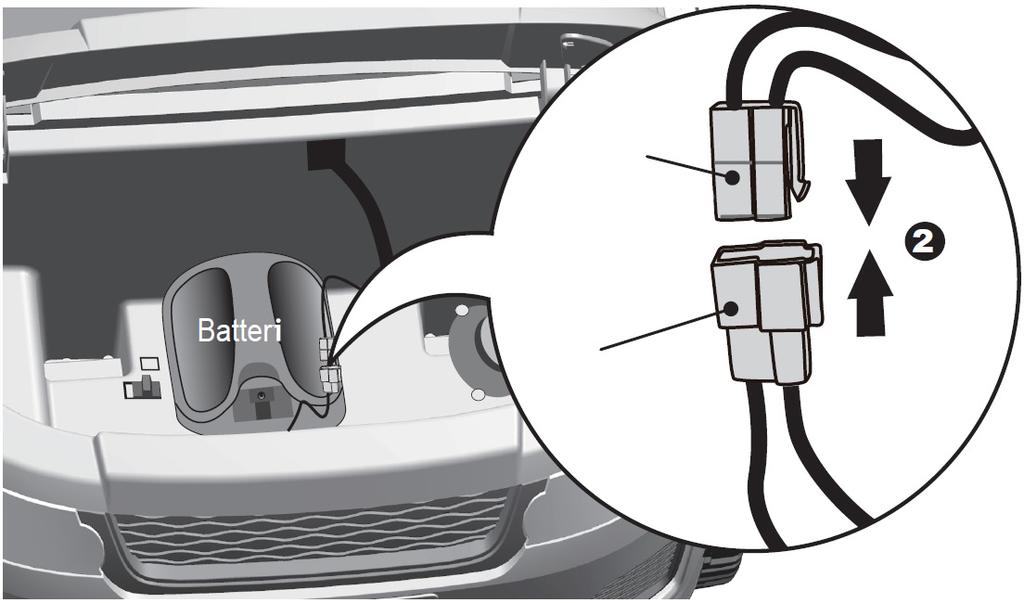 Steg 4: Koppla på batteri Bilens